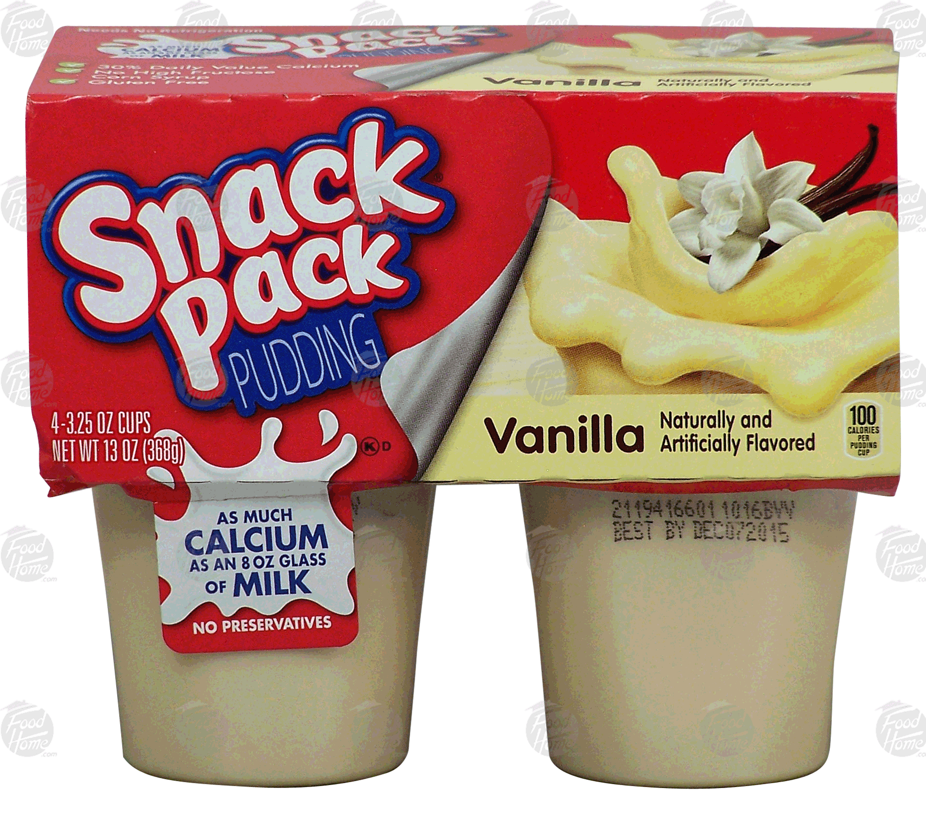 Snack Pack  vanilla poudding, 4-3.25 oz cups Full-Size Picture